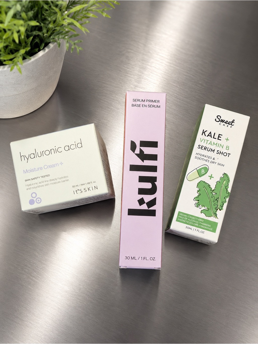 NEW Skincare Bundle Kale Vitamin B + It’s Skin Hyaluronic Acid + LULUK Primer